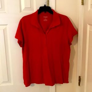 Red Polo Style Shirt Women’s 1x